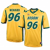 North Dakota State Bison 96 Greg Menard Gold College Football Jersey Dzhi,baseball caps,new era cap wholesale,wholesale hats